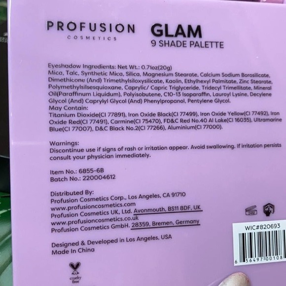 Profusion 9-shades Neutral Matt & Shimmer Full Size Eyeshadow palette NEW In Box - Picture 4 of 4